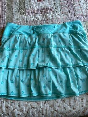 lululemon athletica Aqua Tiered Skater Skirt with Dot Print
